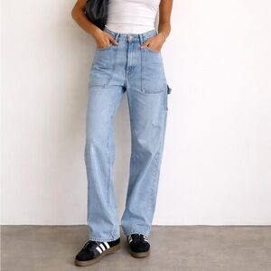 Zara High-Waisted Carpenter Jeans